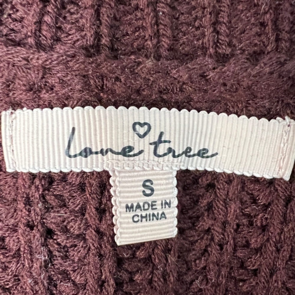 Love Tree Distressed Bohemian Womens Sweater Small Chic Chaotic Academia View 4